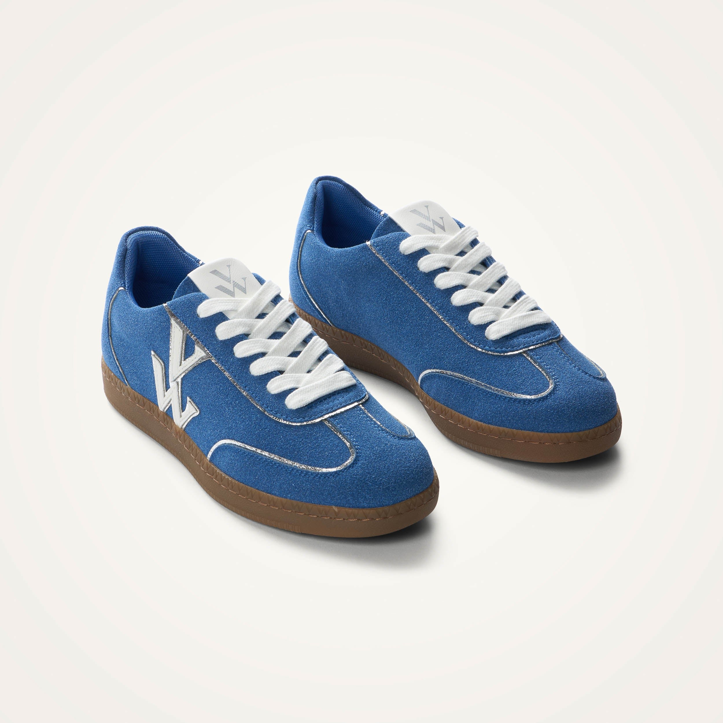 Low lace-up retro sneakers VANESSA WU Blue