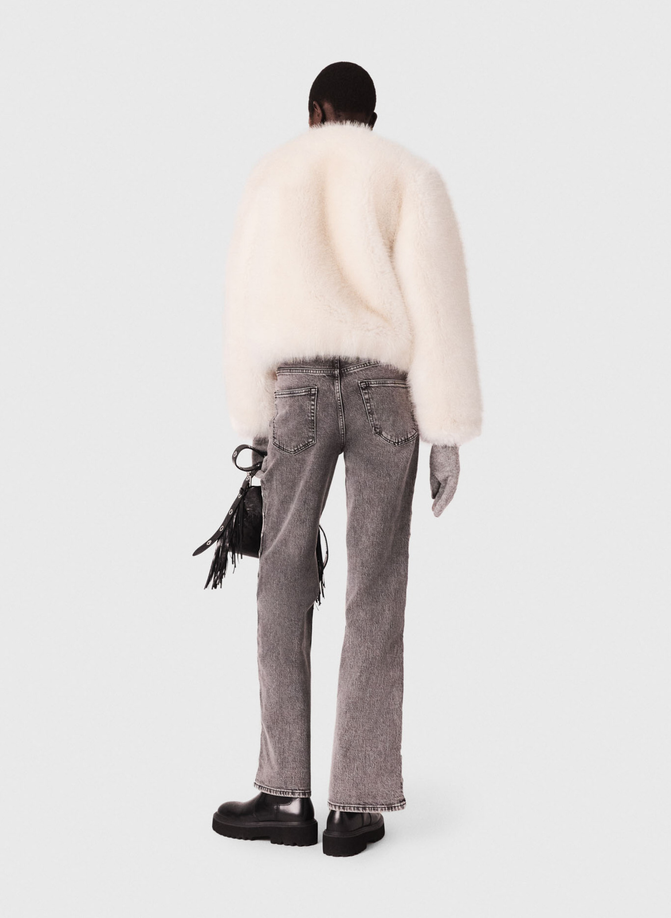 Rechte jeans MAJE Grijs