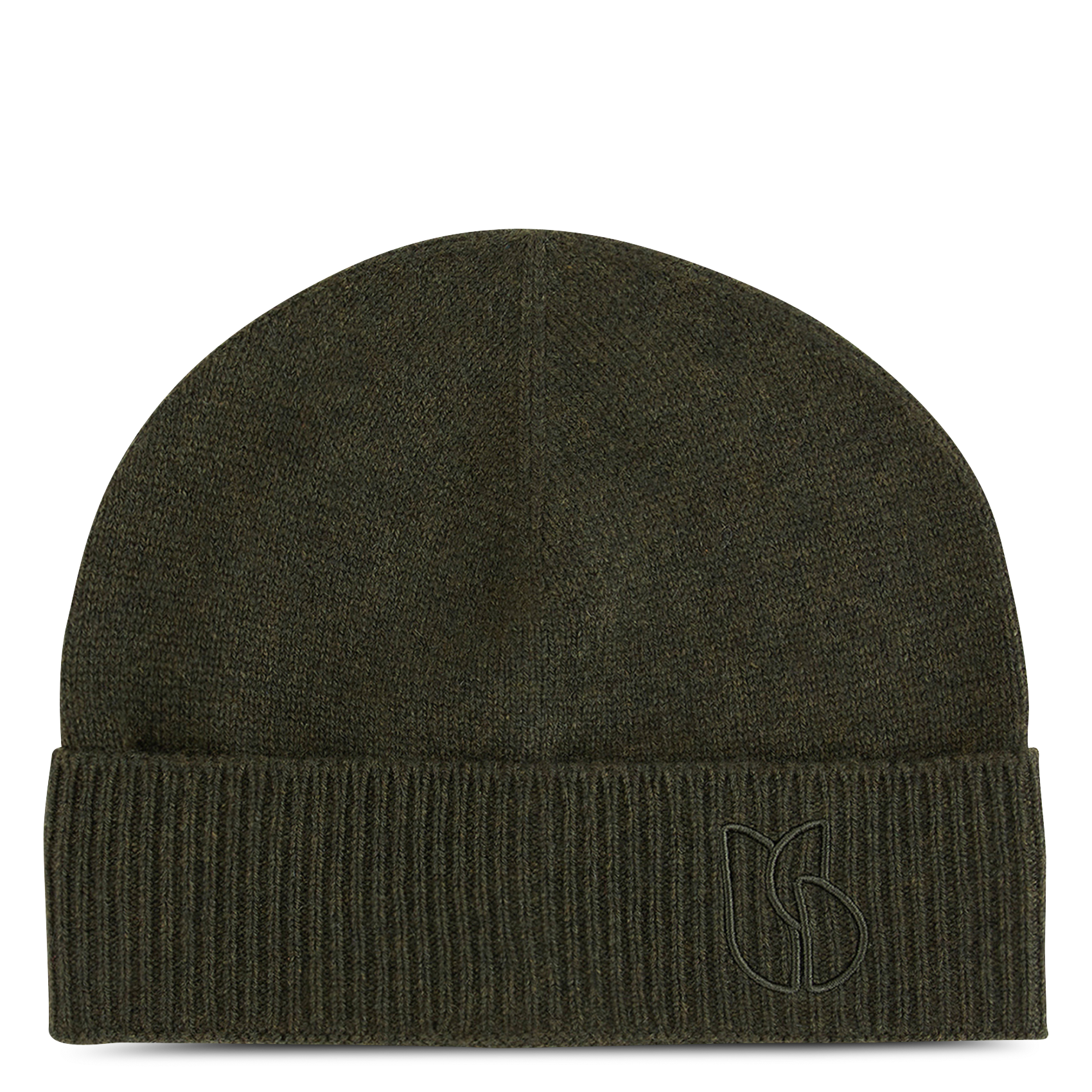 Cashmere logo embroidery beanie BA&SH Khaki