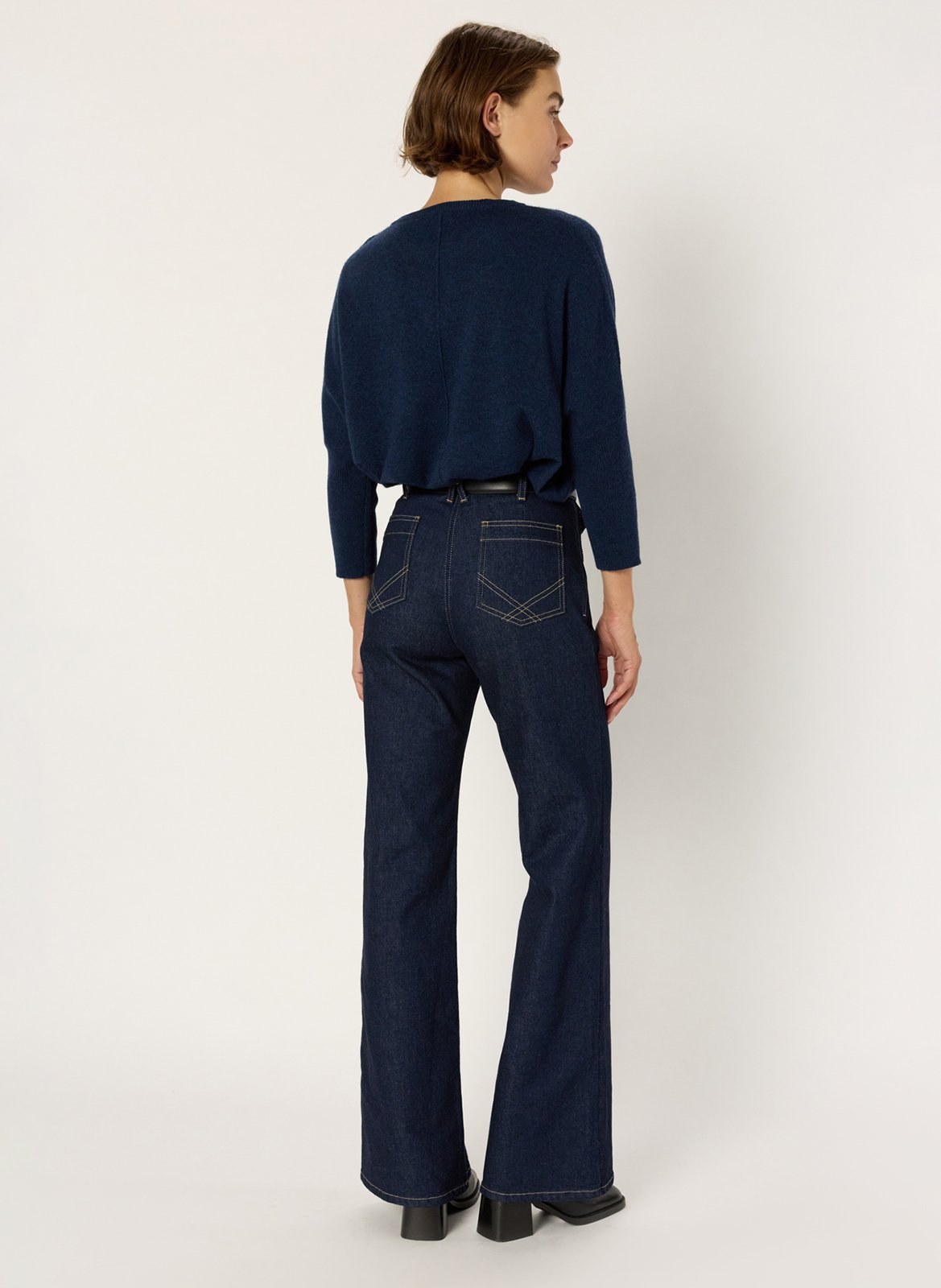 Pull col rond en cachemire GERARD DAREL Bleu