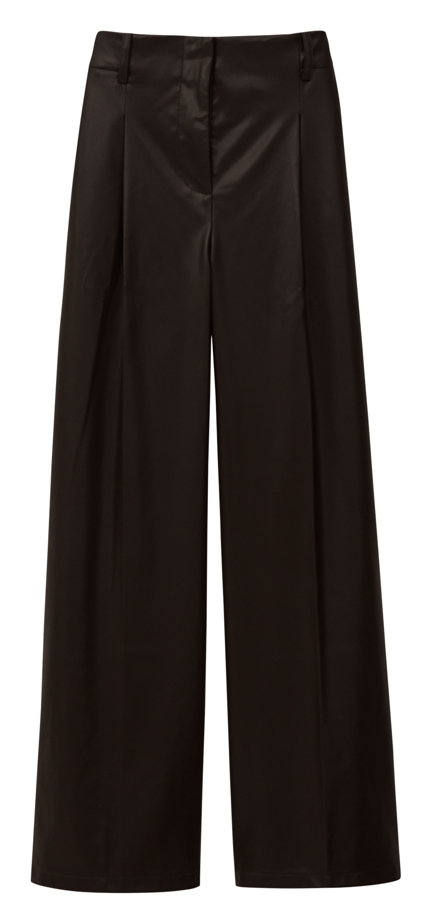 Mid-high-waisted wide trousers BA&SH Brown