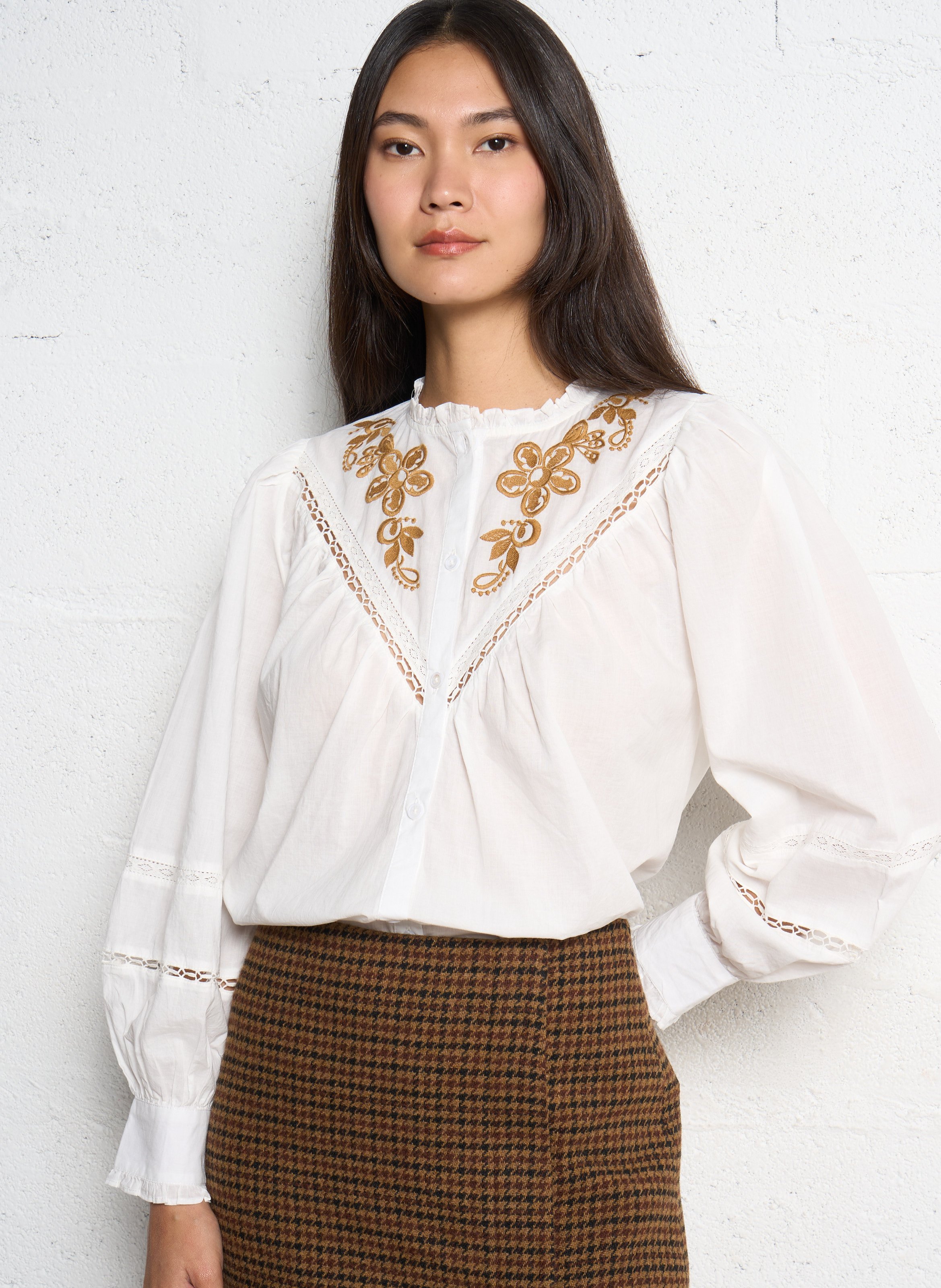 Oversize-Bluse aus Baumwolle LA PETITE ETOILE Beige