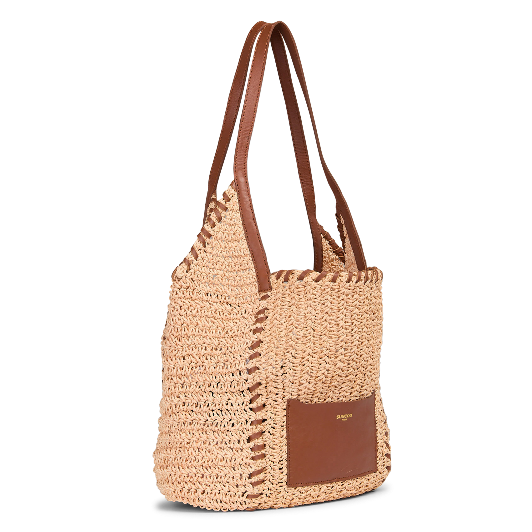 Sac cabas en raphia Beige