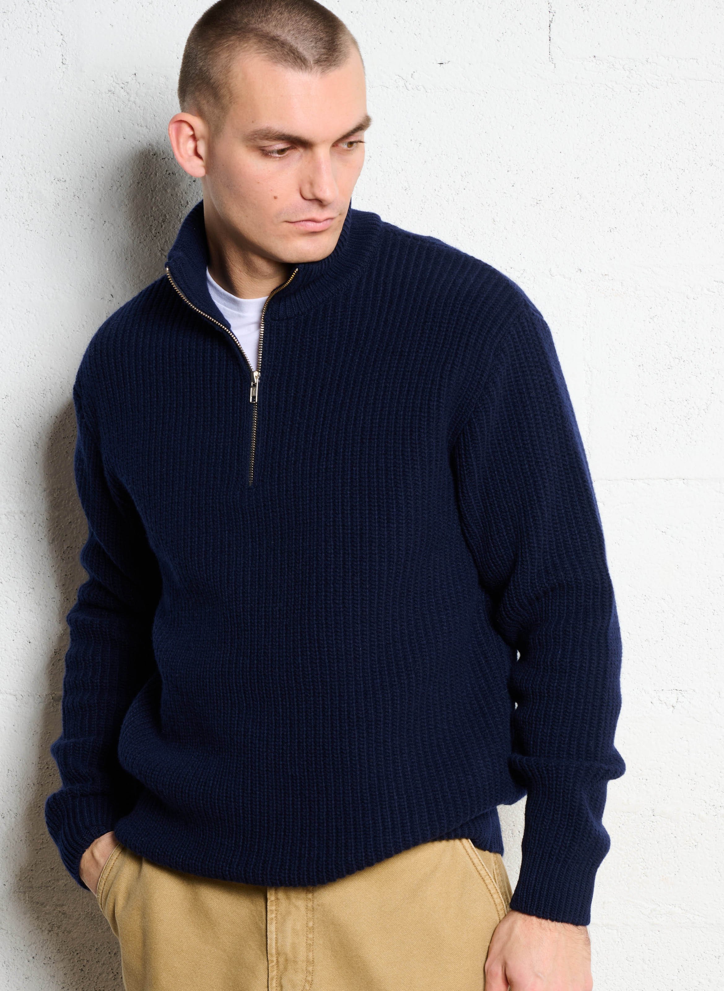 Troyer aus Wolle COLORFUL STANDARD Blau