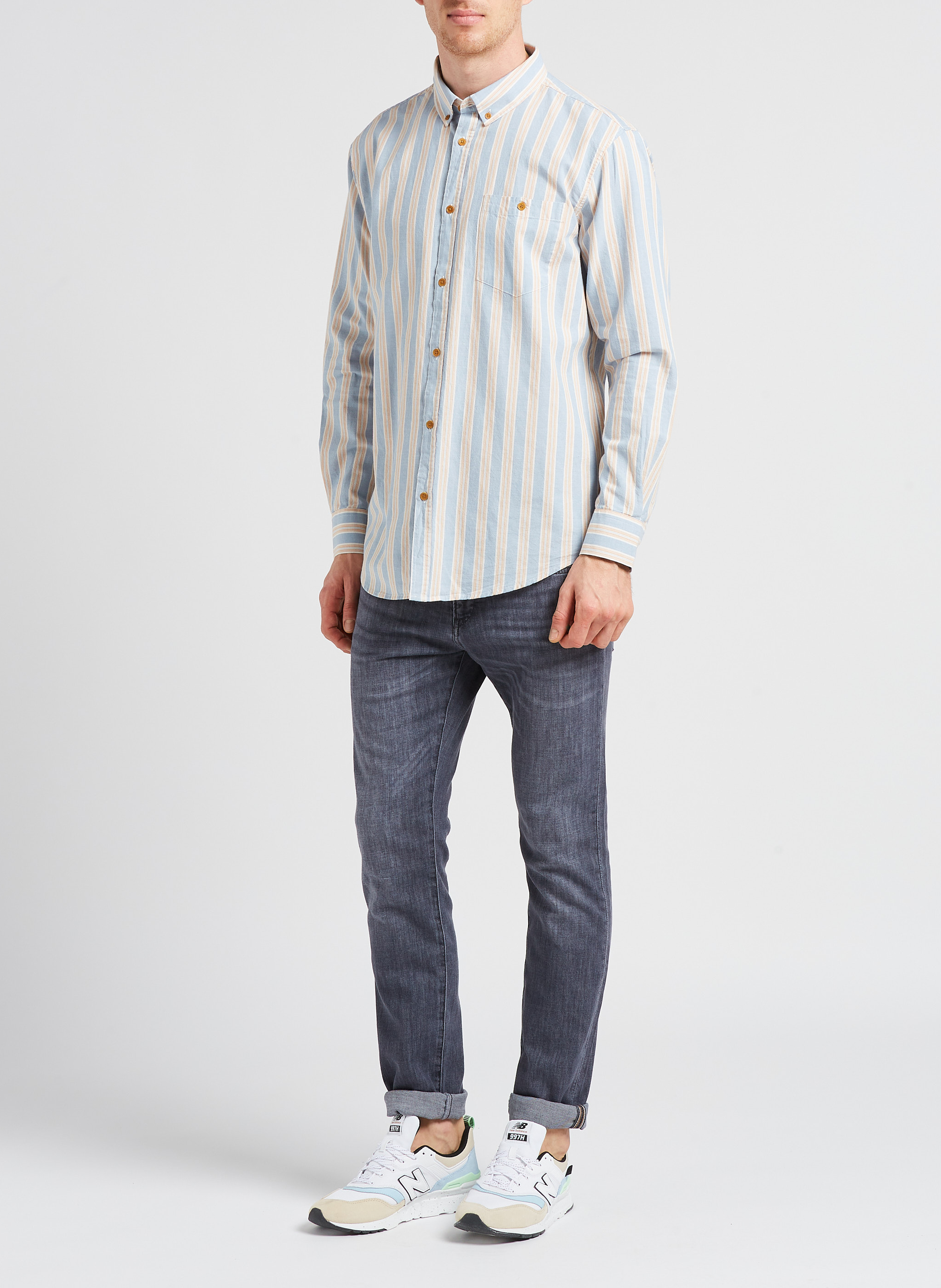 Gestreepte, katoenen blouse OLOW Veelkleurig