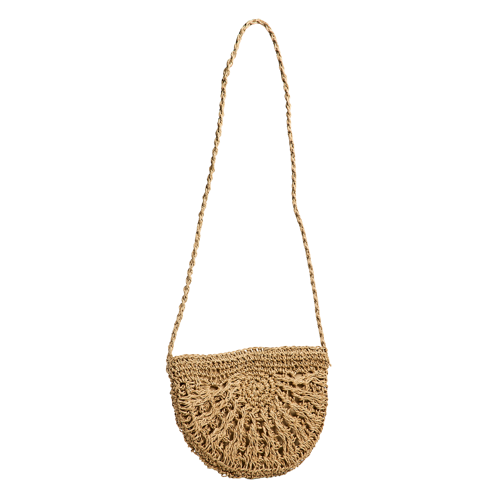 Rieten schoudertas PIECES Groen