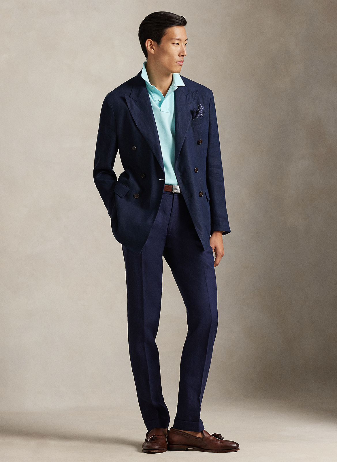 Custom-fit cotton polo shirt POLO RALPH LAUREN Blue