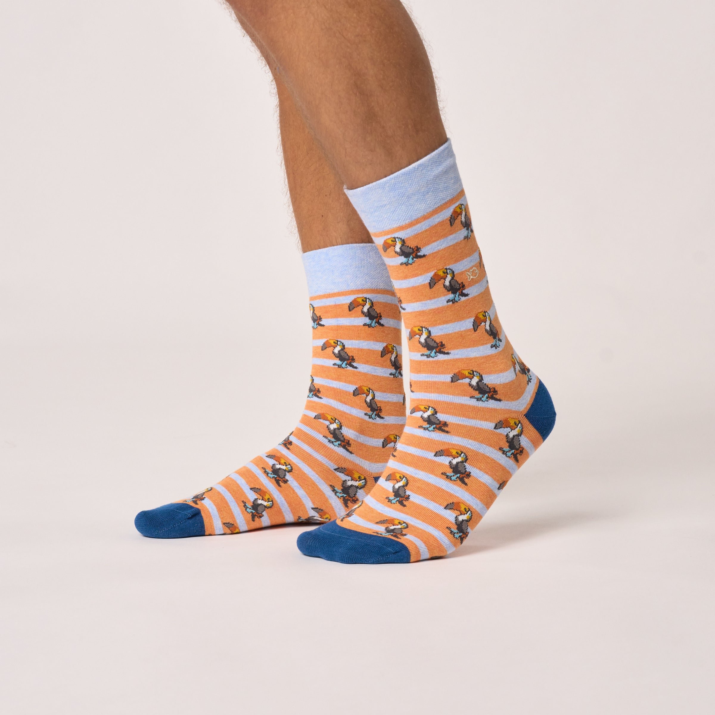 Combed Cotton Animal Socks BILLYBELT Orange