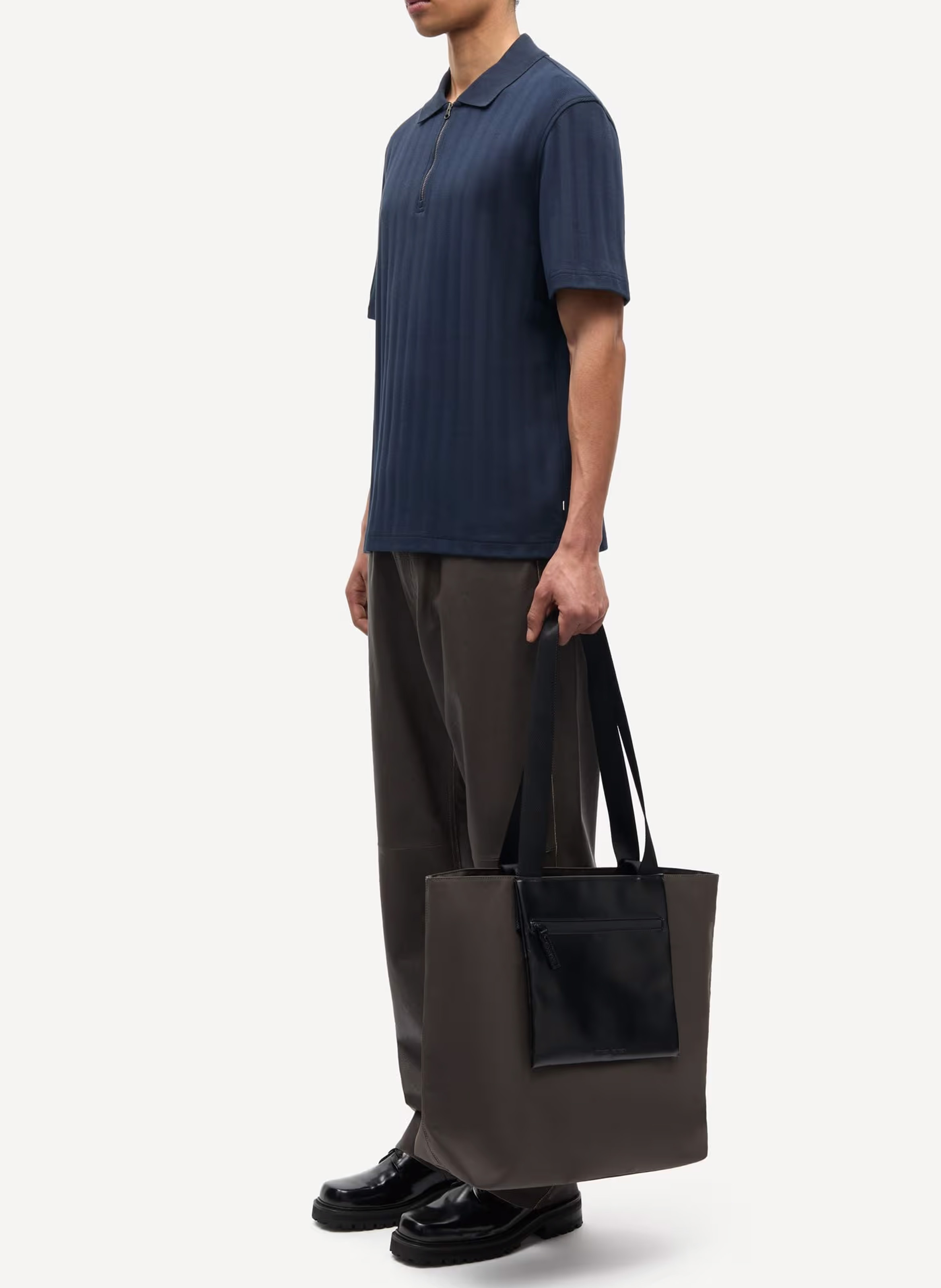 Rechte polo van biokatoen SAMSOE SAMSOE Blauw