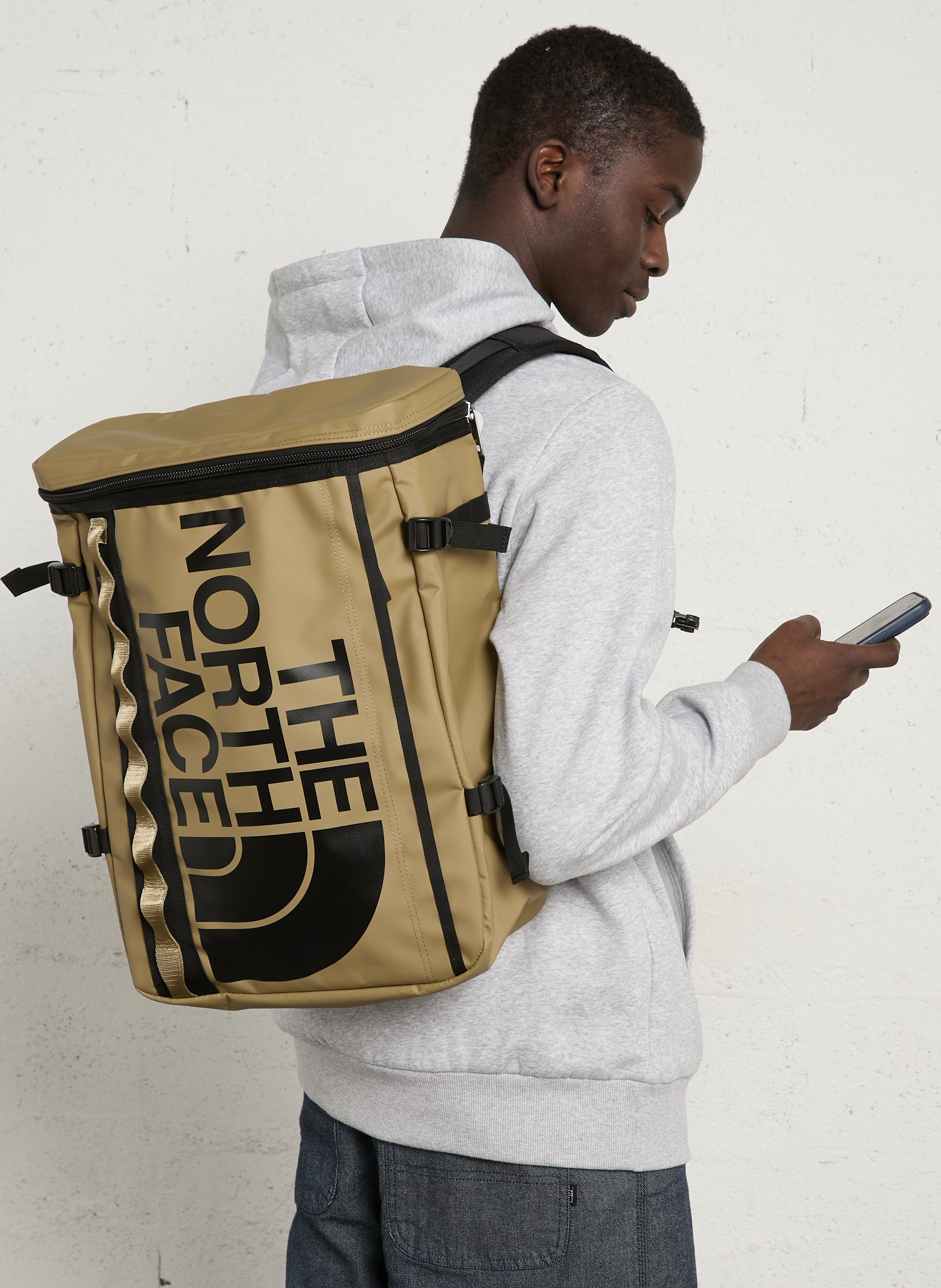 Rugzak met ritssluiting en logo THE NORTH FACE Bruin