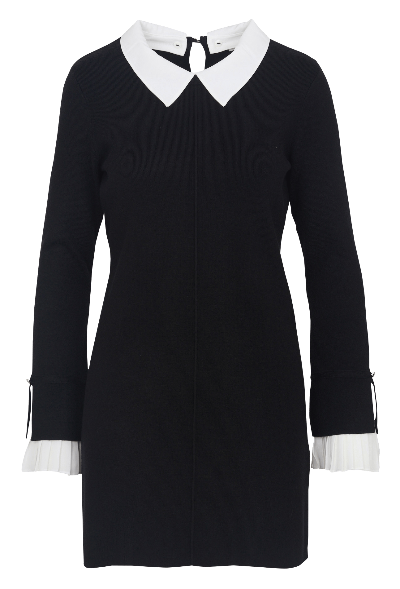 Kurzes Kleid mit kontrastierenden Details MORGAN Schwarz