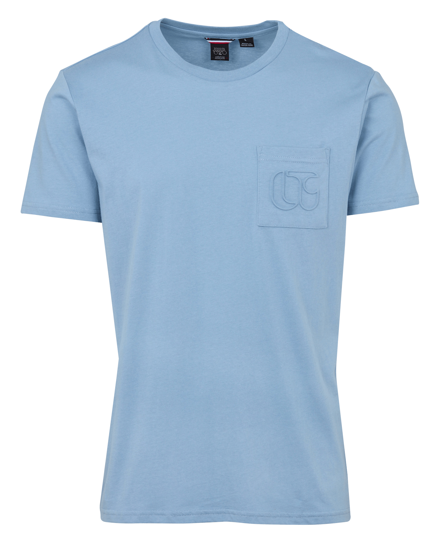 Rundhalsausschnitt T-Shirt in Uni-Farbe LE TEMPS DES CERISES