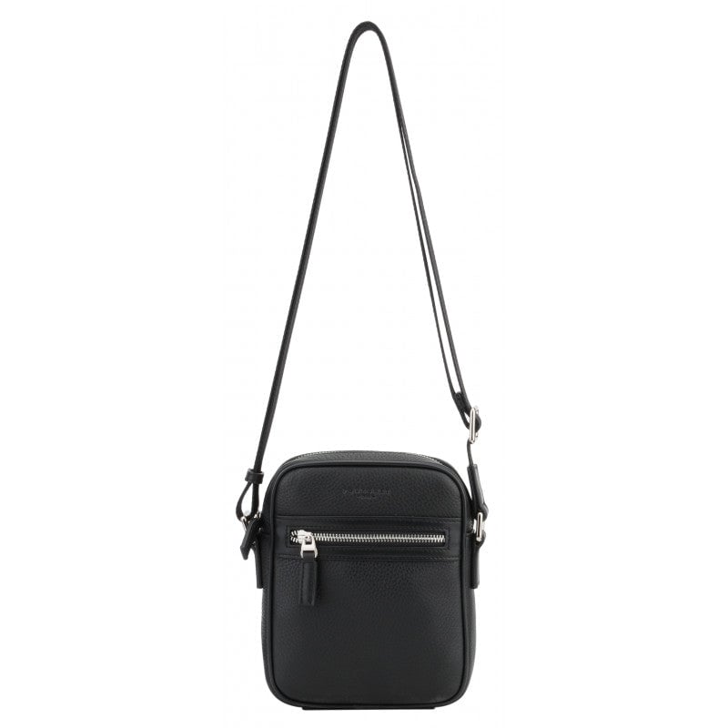 Crossbody bag in cowhide leather POURCHET Black
