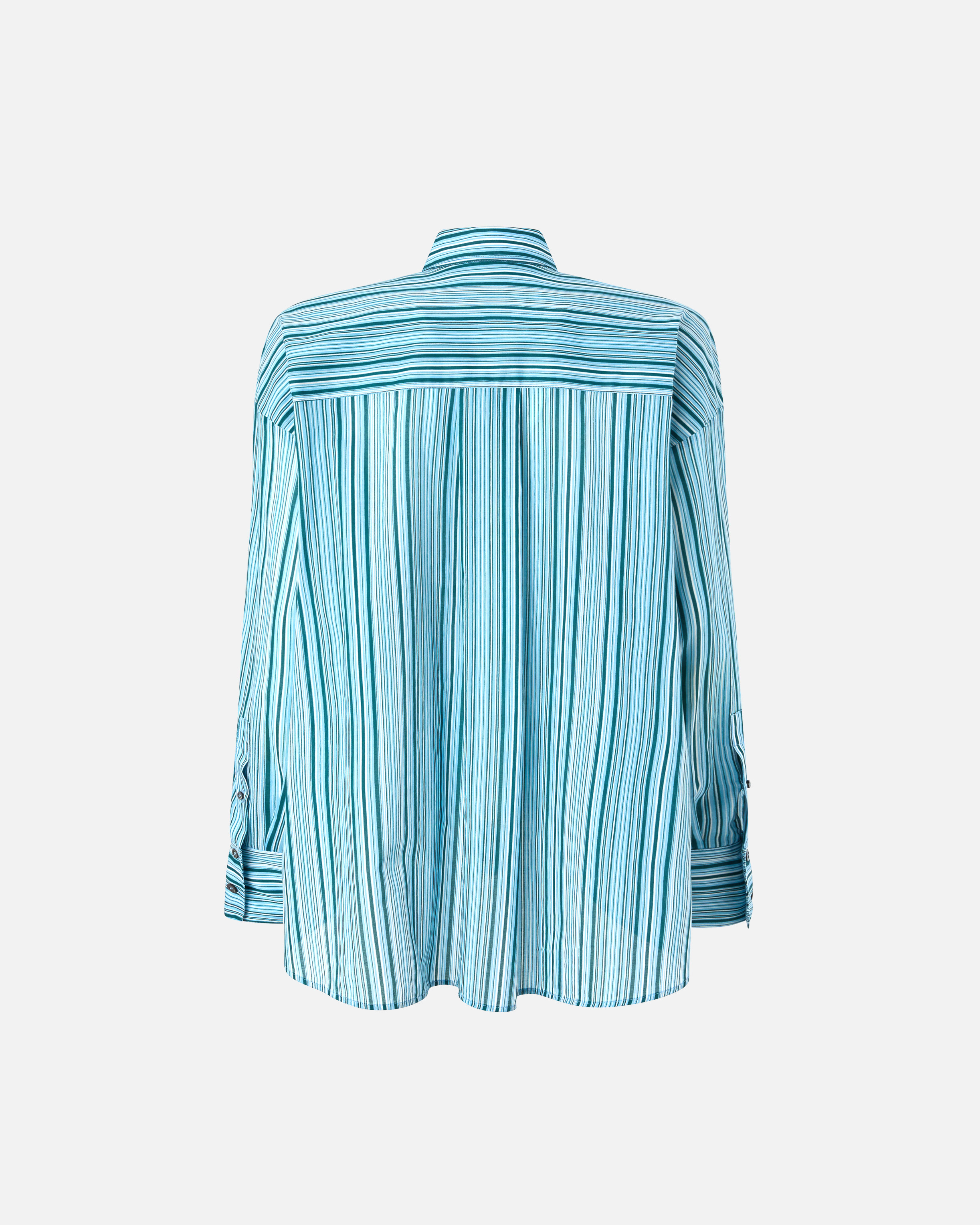Chemise en coton à rayures et poches PINKO Bleu