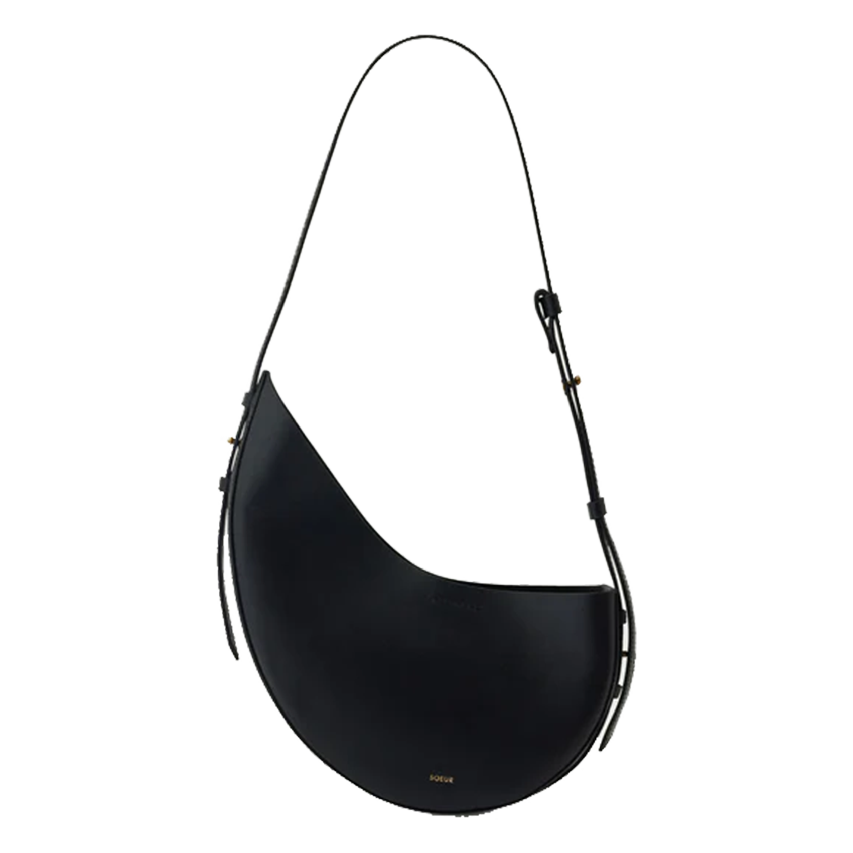 Sac porté épaule en cuir SOEUR Noir