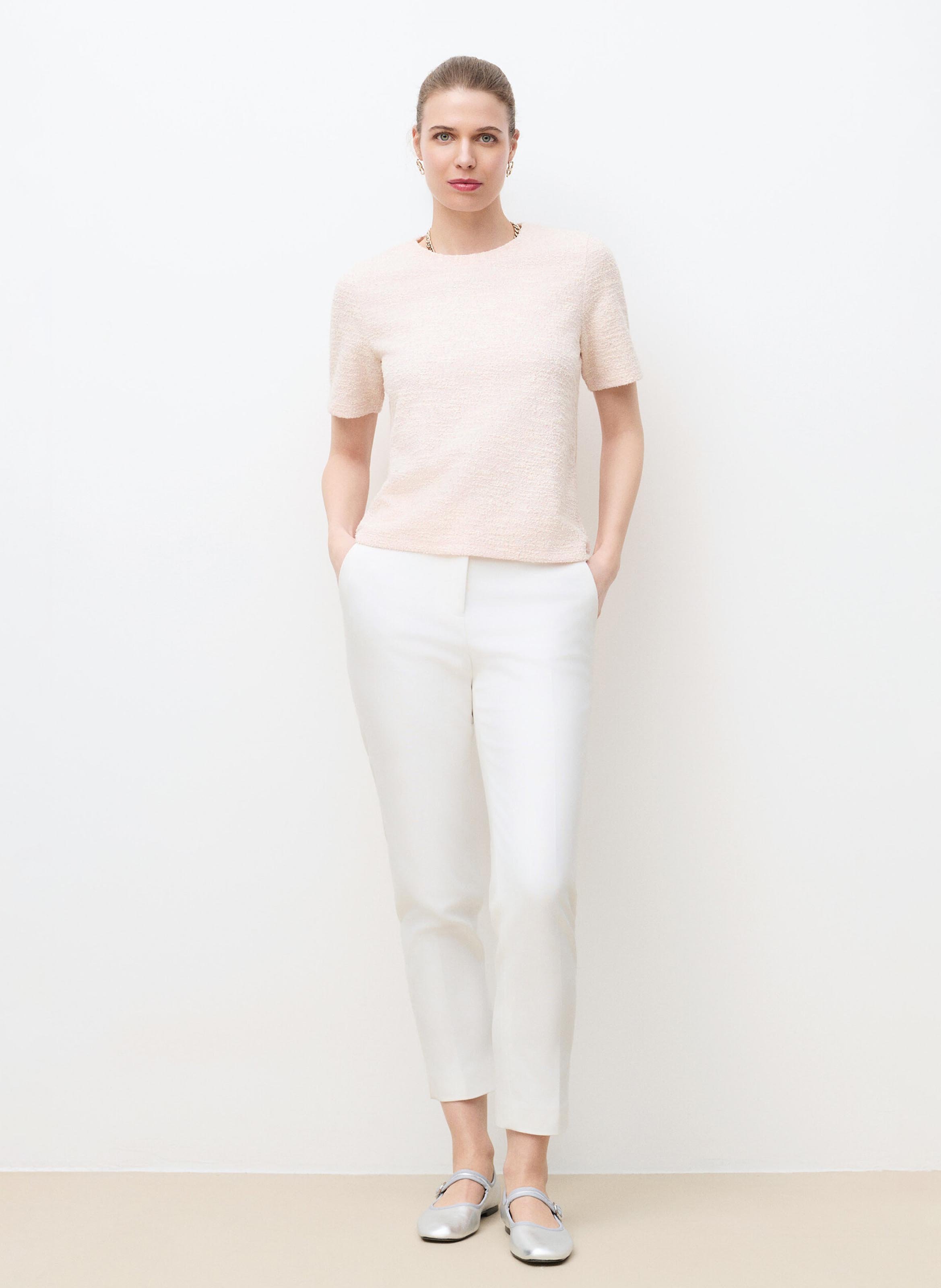 Camiseta con cuello redondo CAROLL Rosa