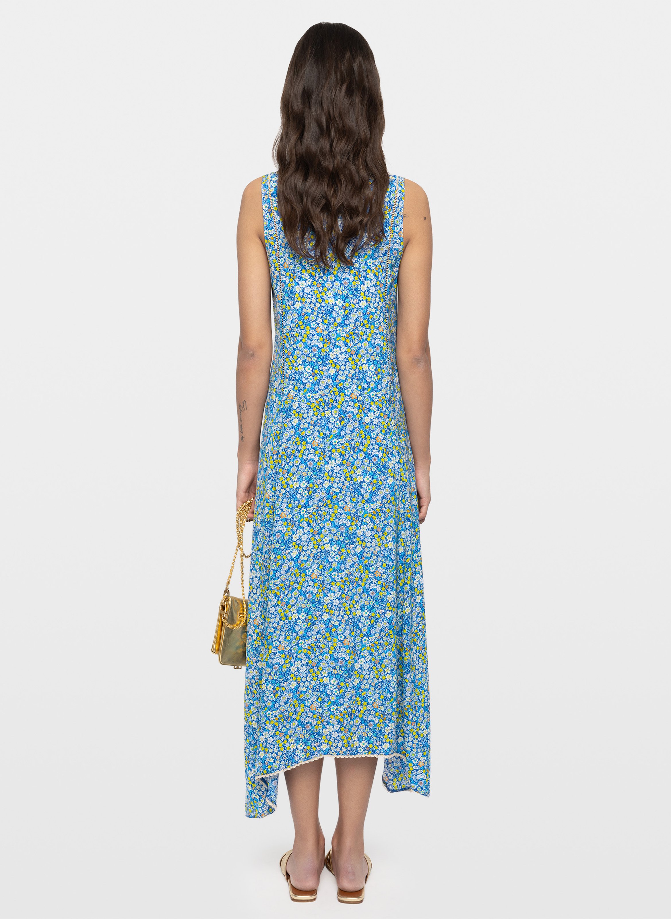 Robe midi col V ZADIG&VOLTAIRE Yellow