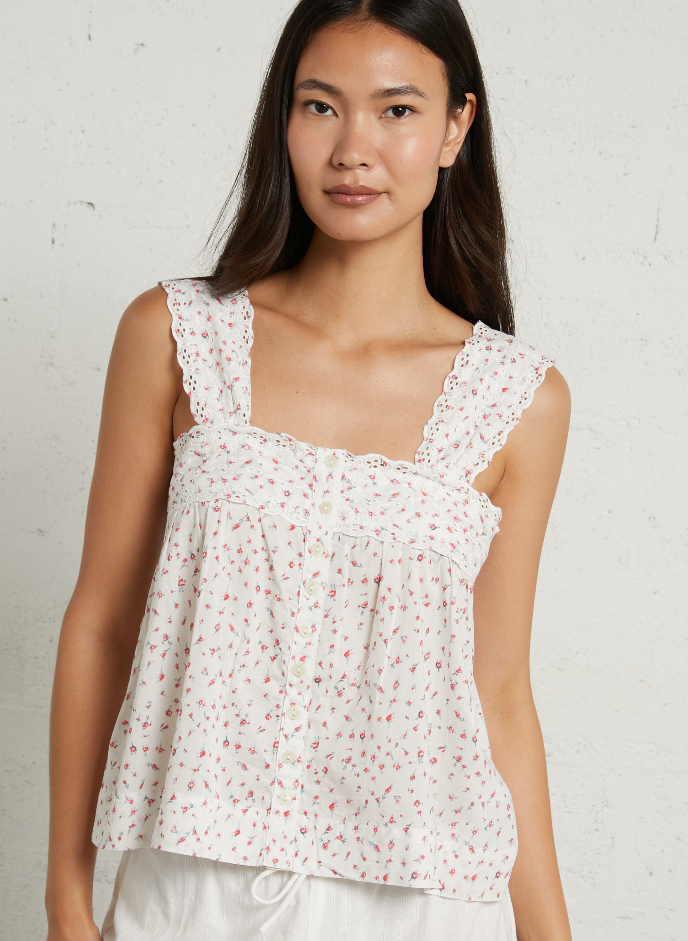 Top met bloemenprint DAMSON MADDER Beige