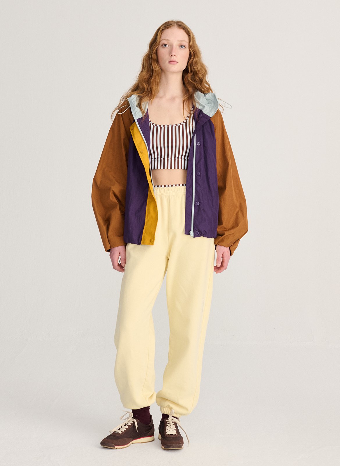 Veste color block à col à capuche BOBO CHOSES Marron