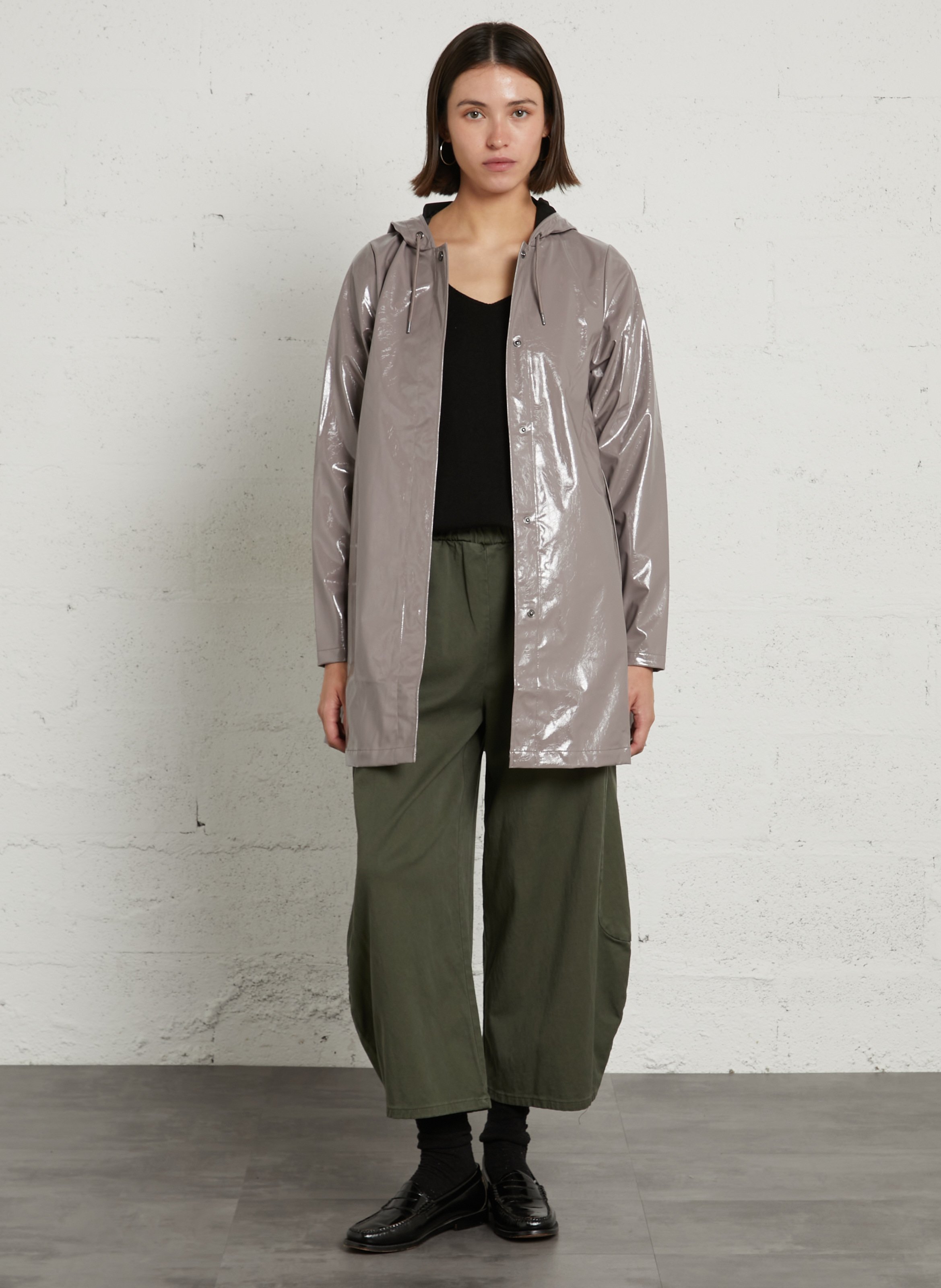 Imperméable avec capuche RAINS Beige