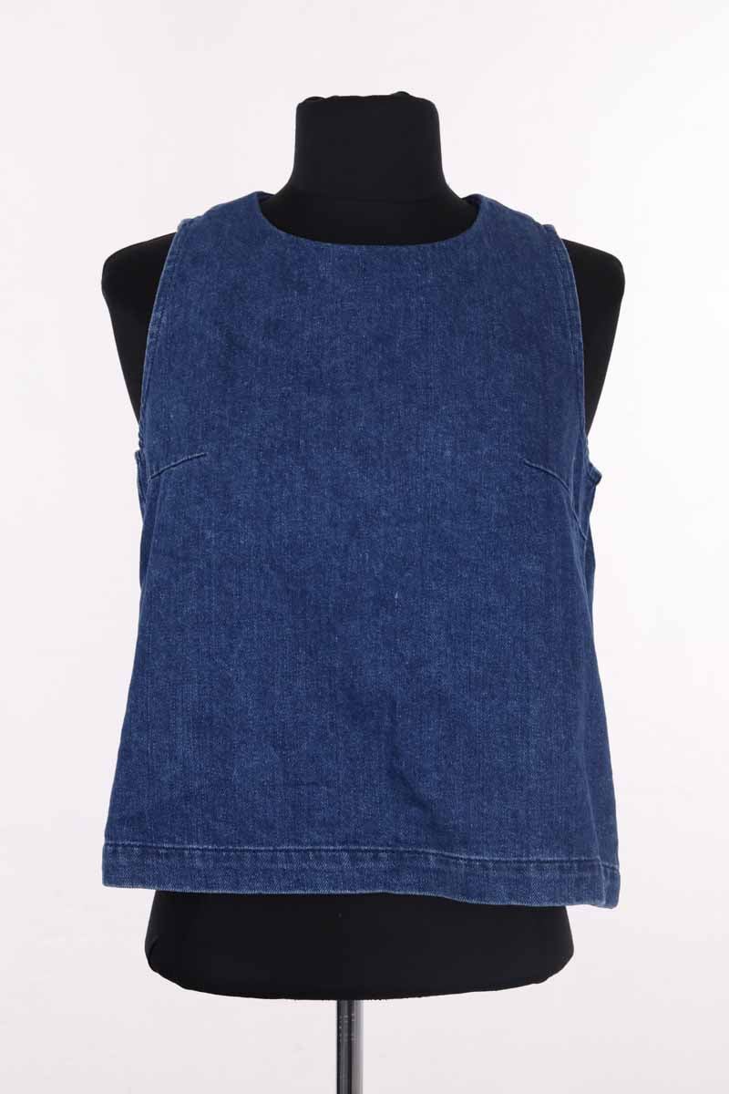 Azawood sleeveless top ELISE CHALMIN - Seconde Main Blue