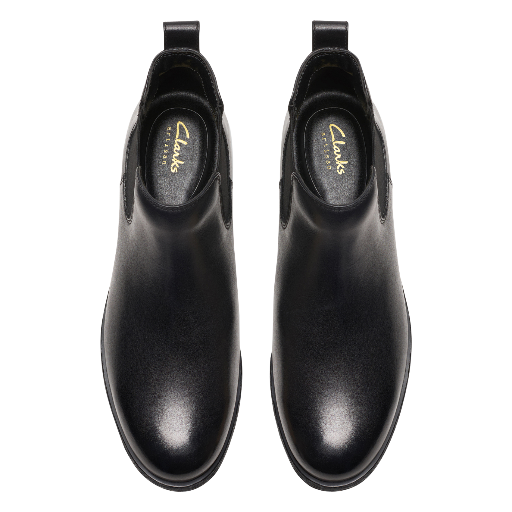 Leather mid-calf boots CLARKS Black