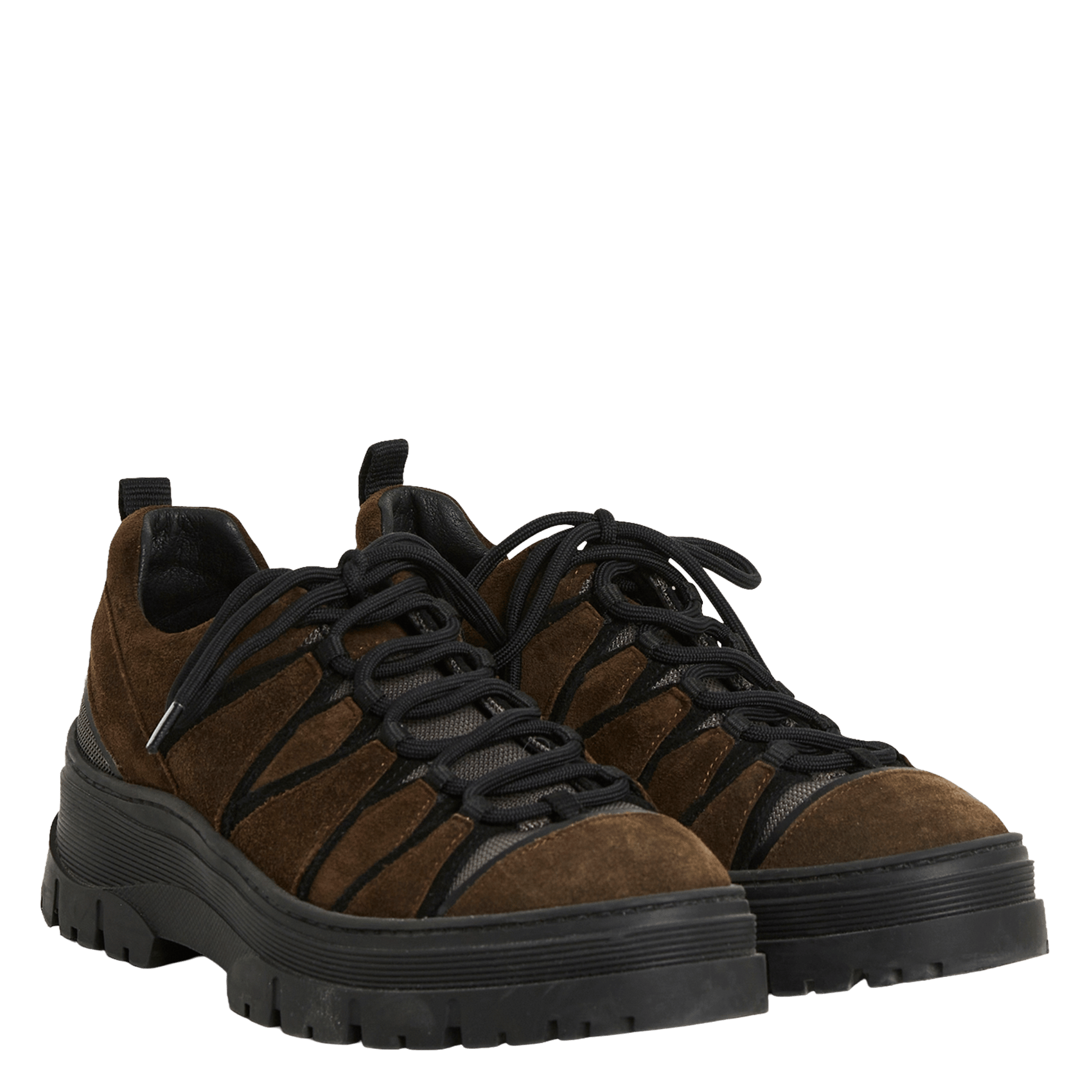 Lage, leren sneakers COTELAC ACOTE Kaki