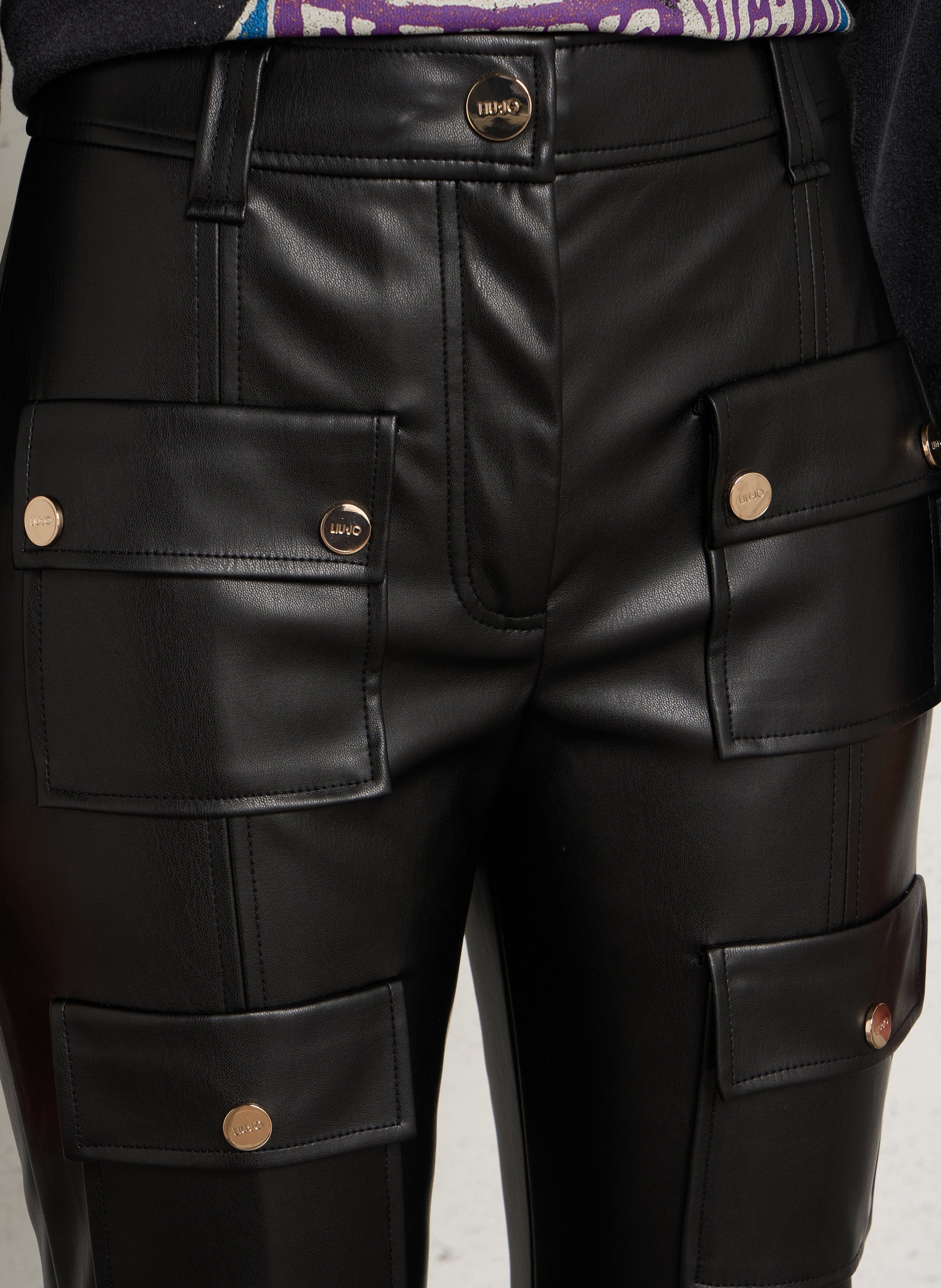 Straight-leg pants LIU JO Black