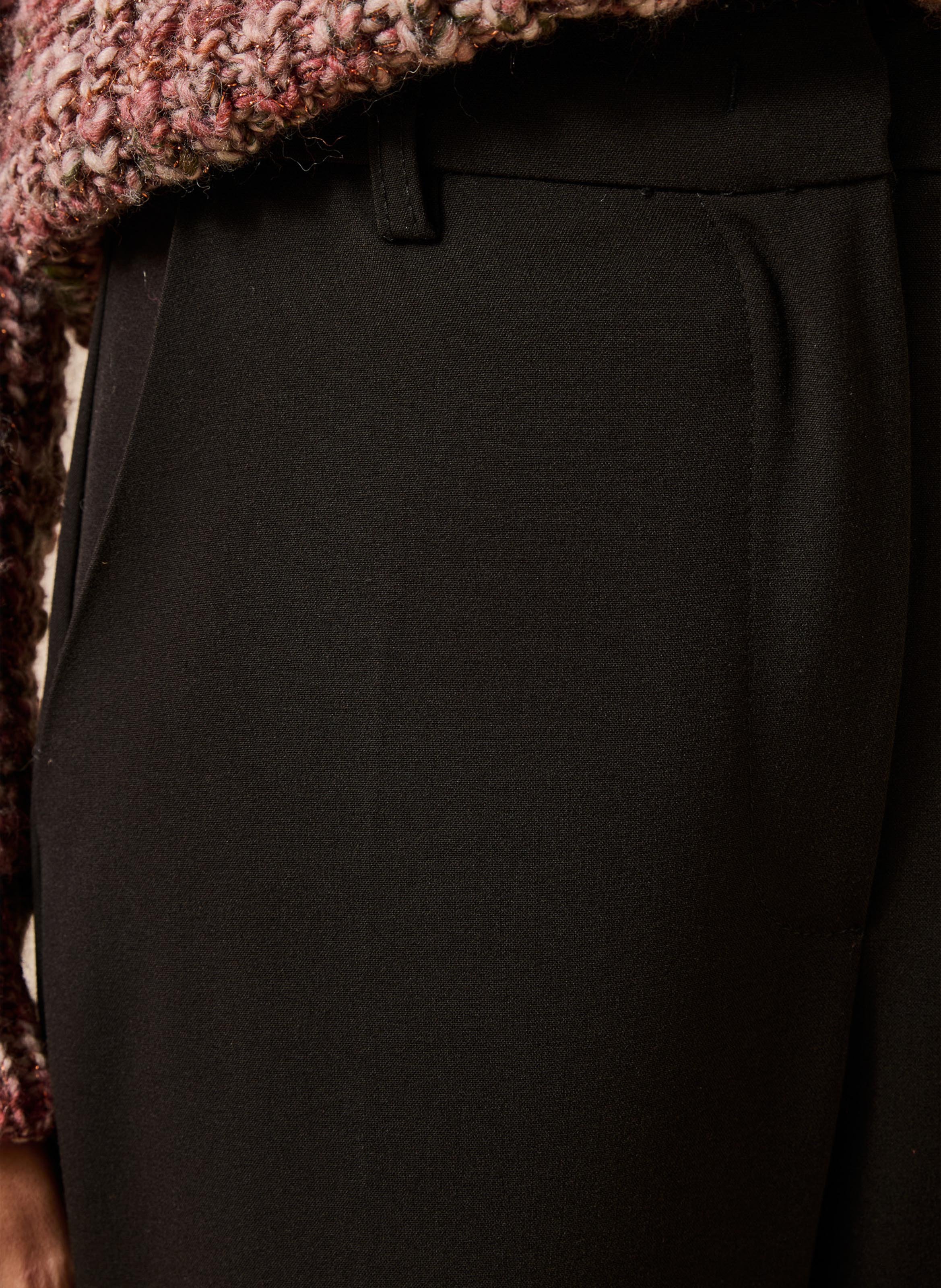 Pantalon large à revers LA FEE MARABOUTEE Noir