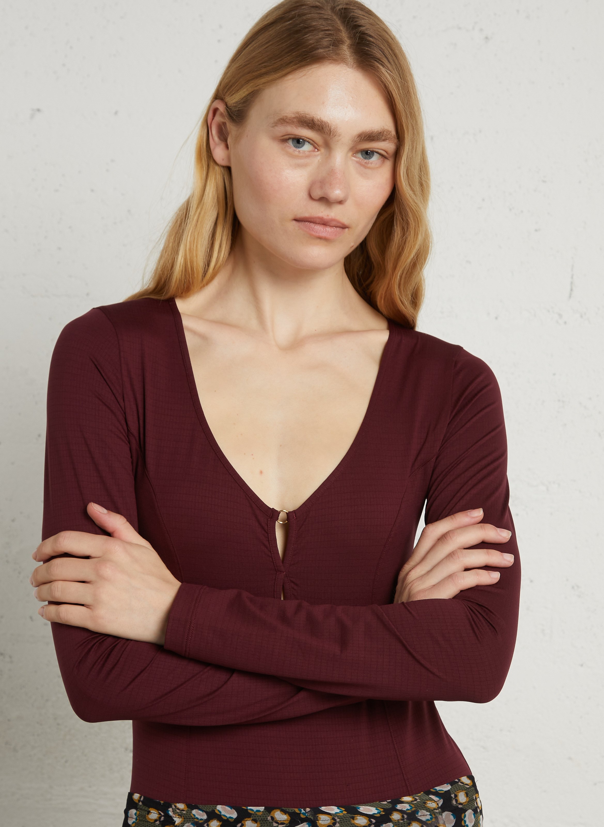 Body col V LA NOUVELLE Rouge