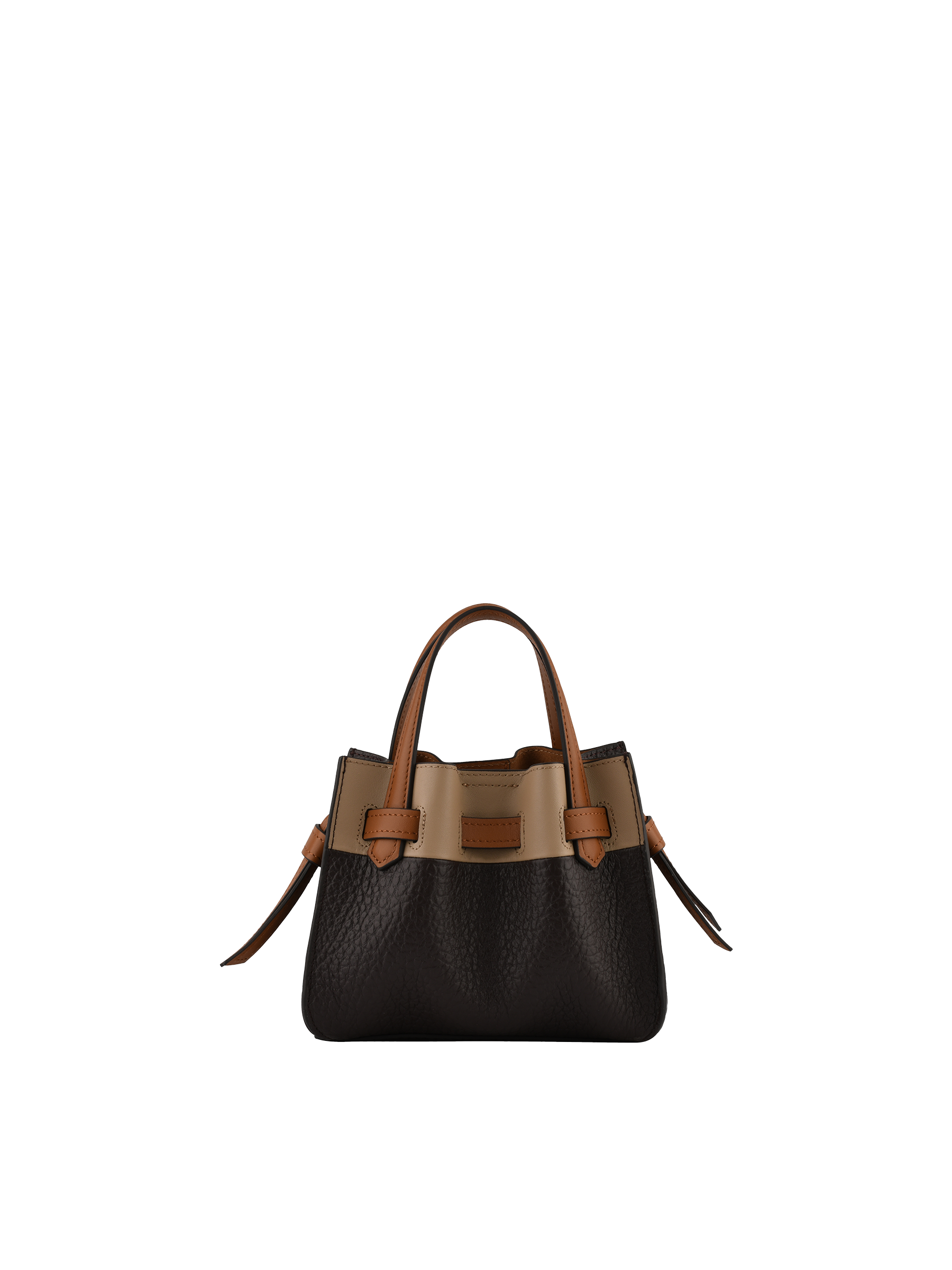 Calfskin leather handbag POURCHET Multicolored