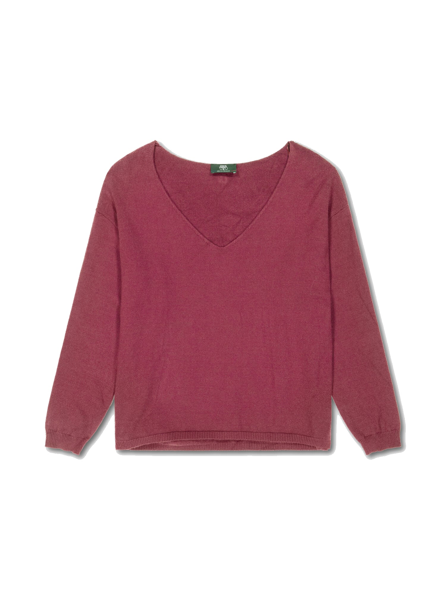V-neck sweater LE TEMPS DES CERISES Red