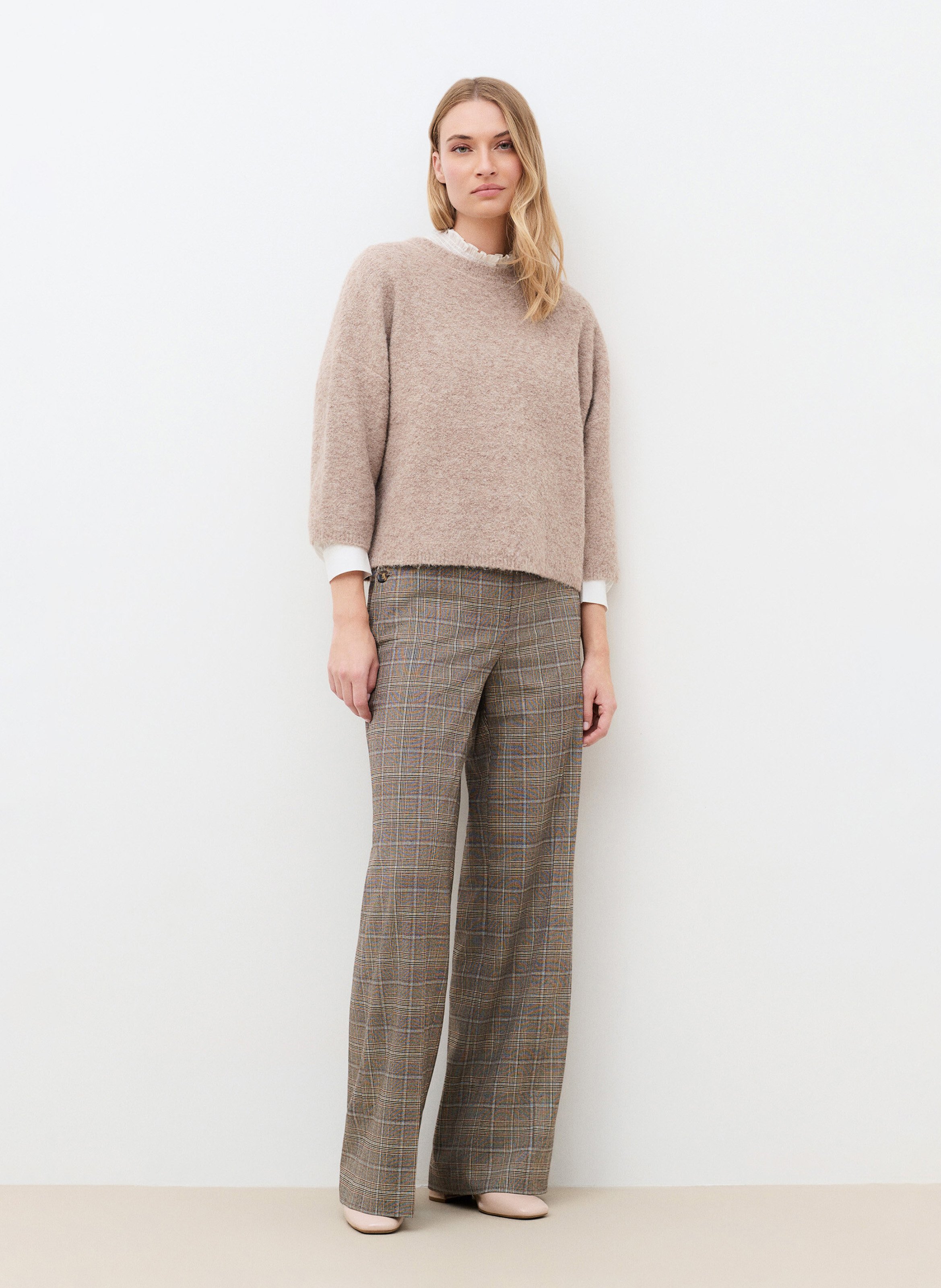Flauschiger Rundhalspullover | Braun CAROLL Damen