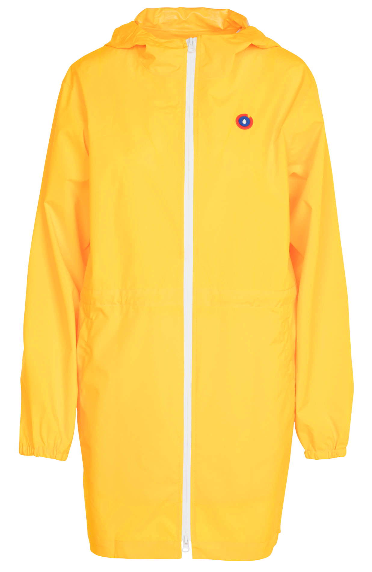 Imperméable long à capuche convertible  AMELOT Citron