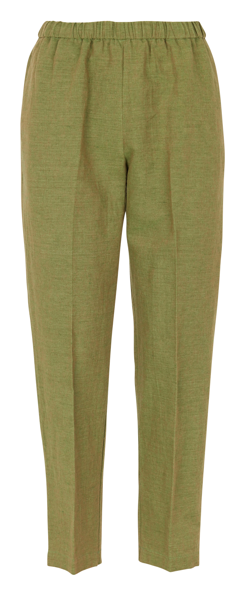 Pantalon droit en lin mélangé POMANDERE Vert