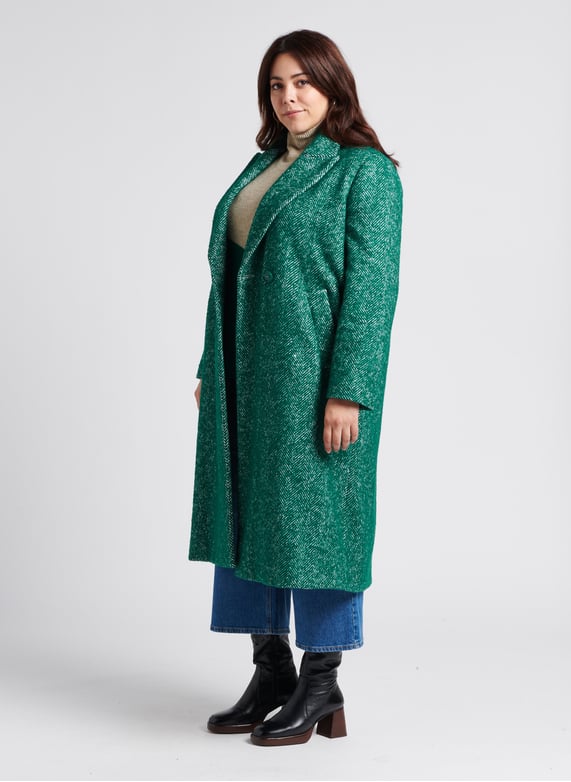 Gebreide trui met opstaande kraag | materiaalblend - Look 6