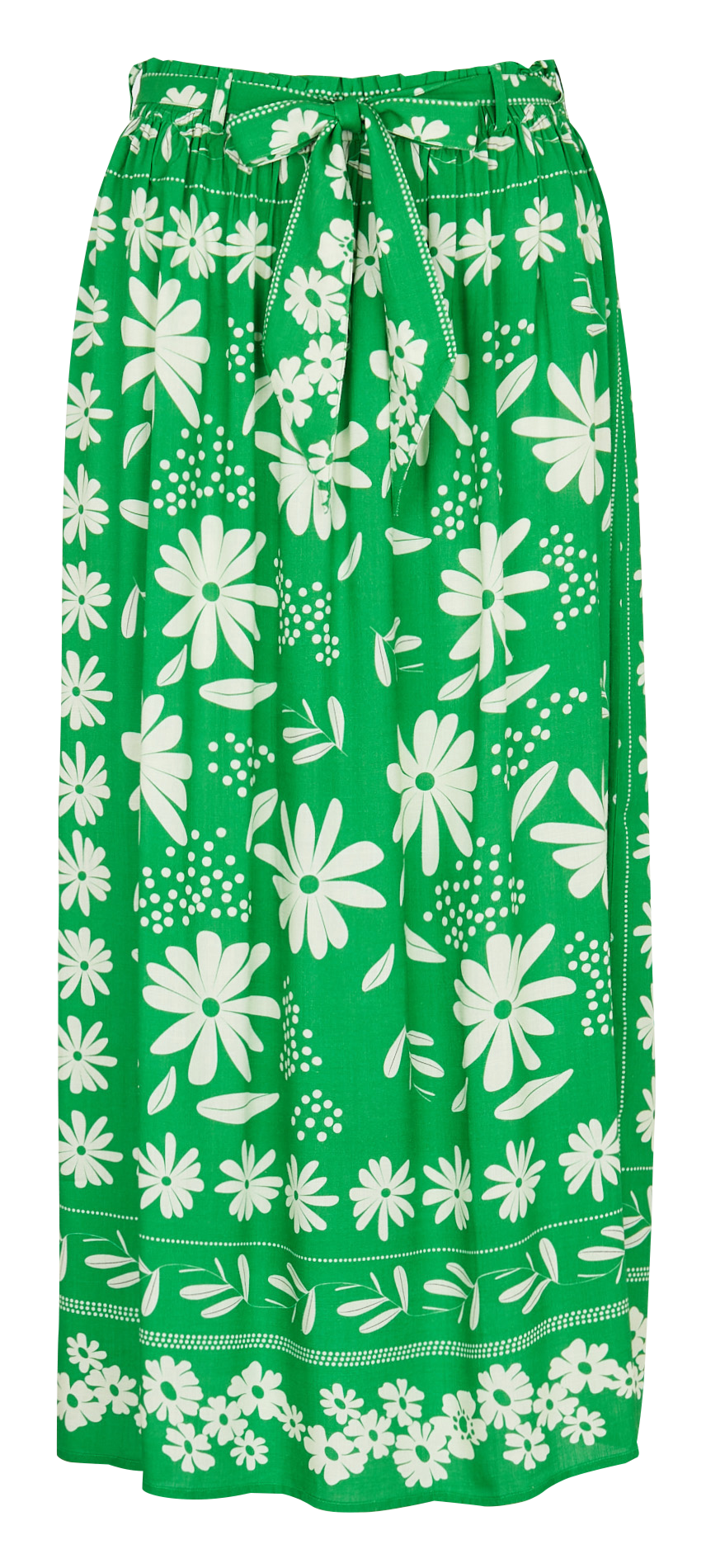 Gerade geschnittener Maxirock mit Print Grun