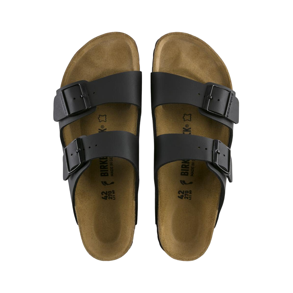 Faux leather sandals BIRKENSTOCK Black