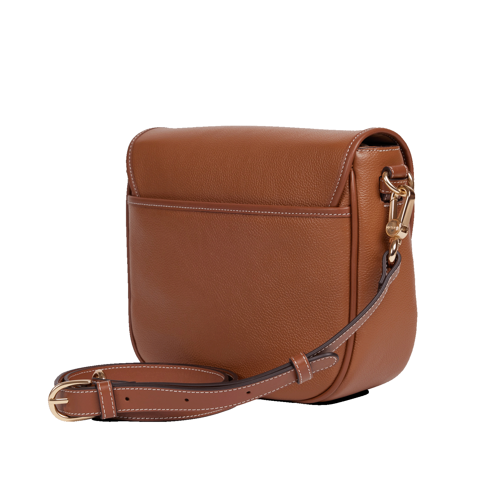 Sac bandoulière besace en cuir NAT & NIN Marron