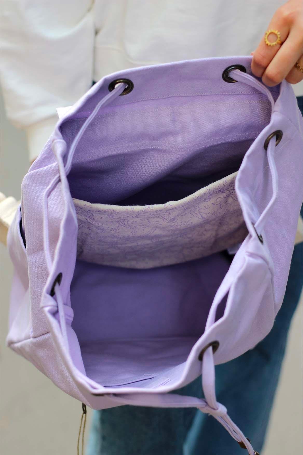 Cotton backpack Purple