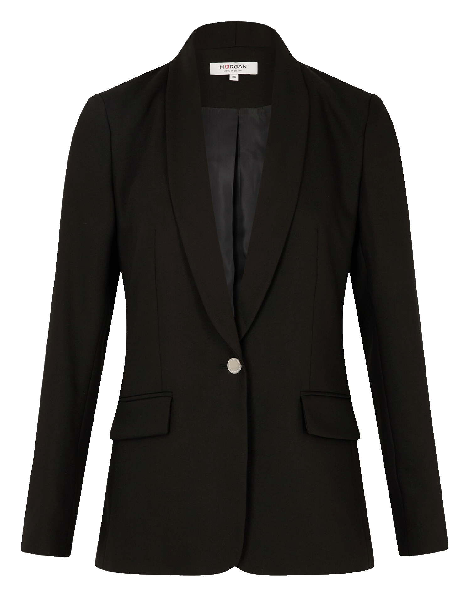 Cotton-blend blazer Black