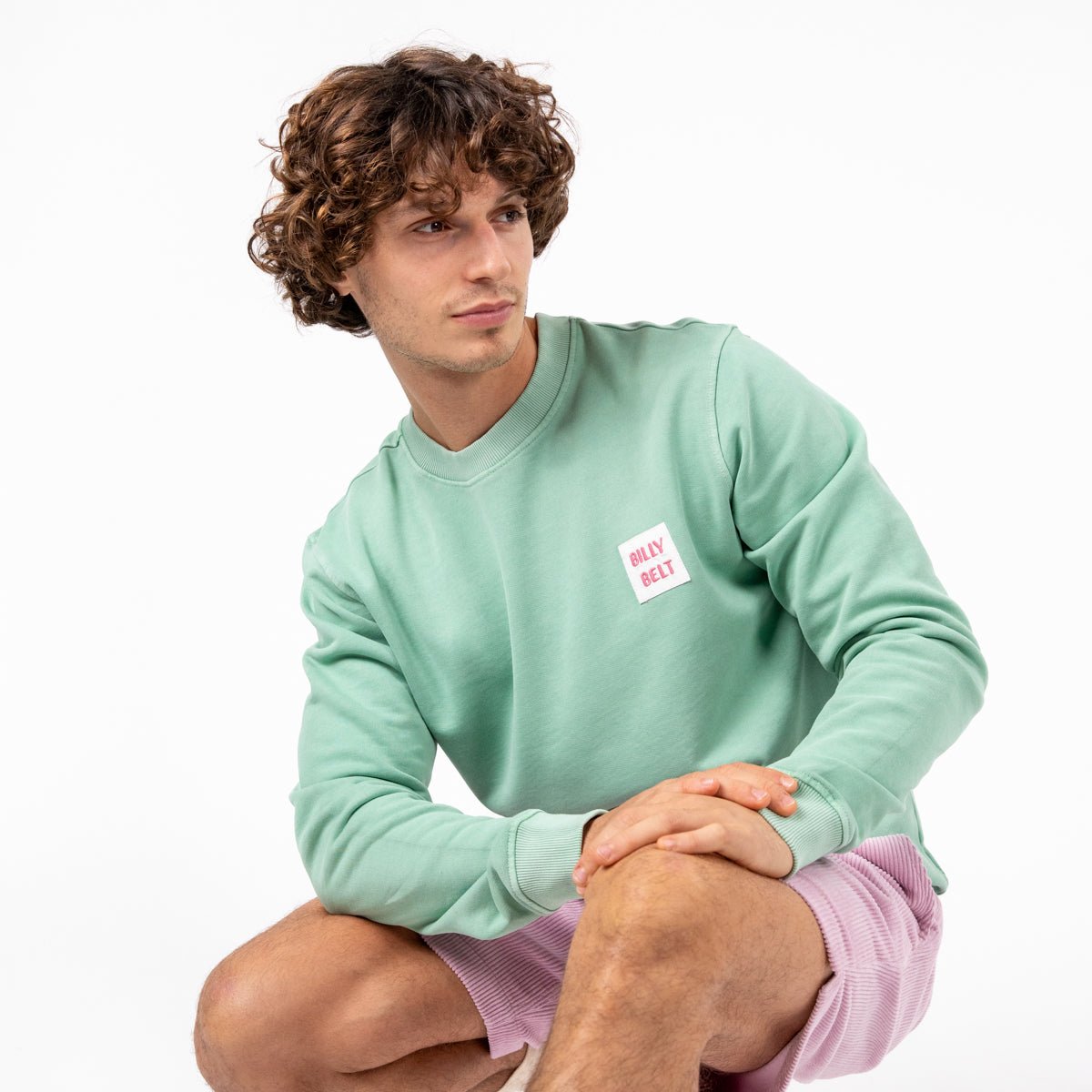 Vintage organic cotton sweatshirt BILLYBELT Green