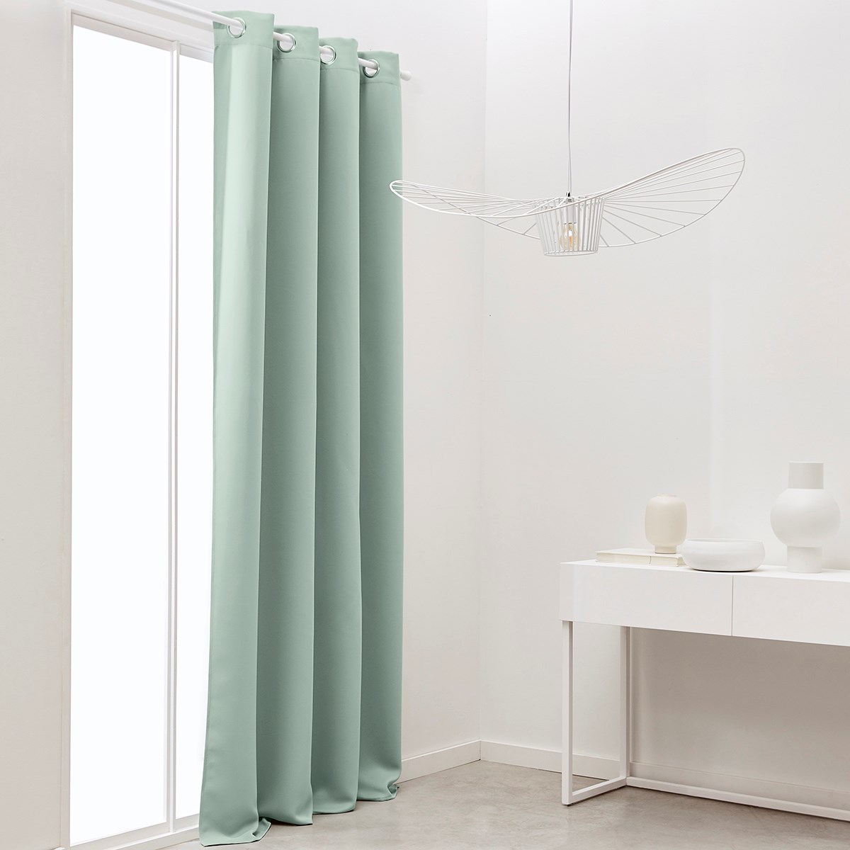 Plain blackout curtain with eyelets TODAY LINGE DE MAISON Green