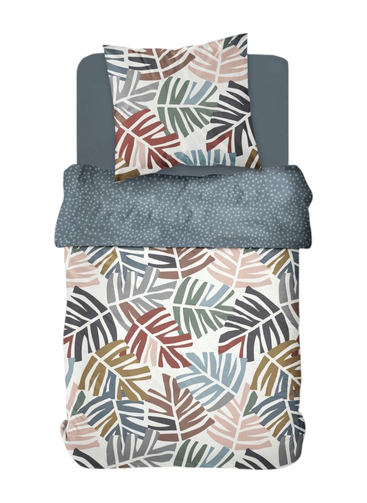 Parure de lit imprimé en coton TODAY LINGE DE MAISON Bleu