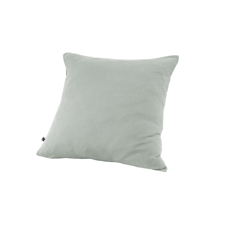 Cotton percale pillow case L'EFFET PAPILLON Blue
