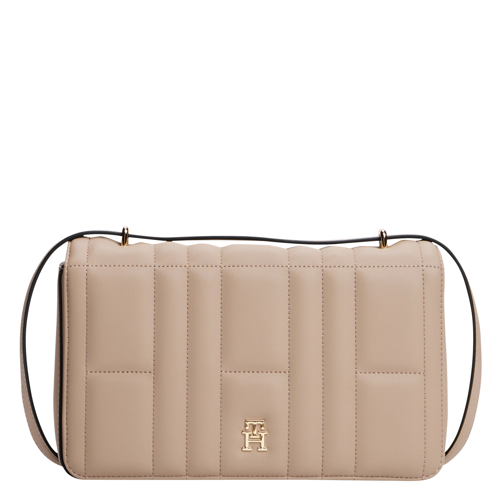 Sac bandoulière matelassé à monogramme TOMMY HILFIGER Beige