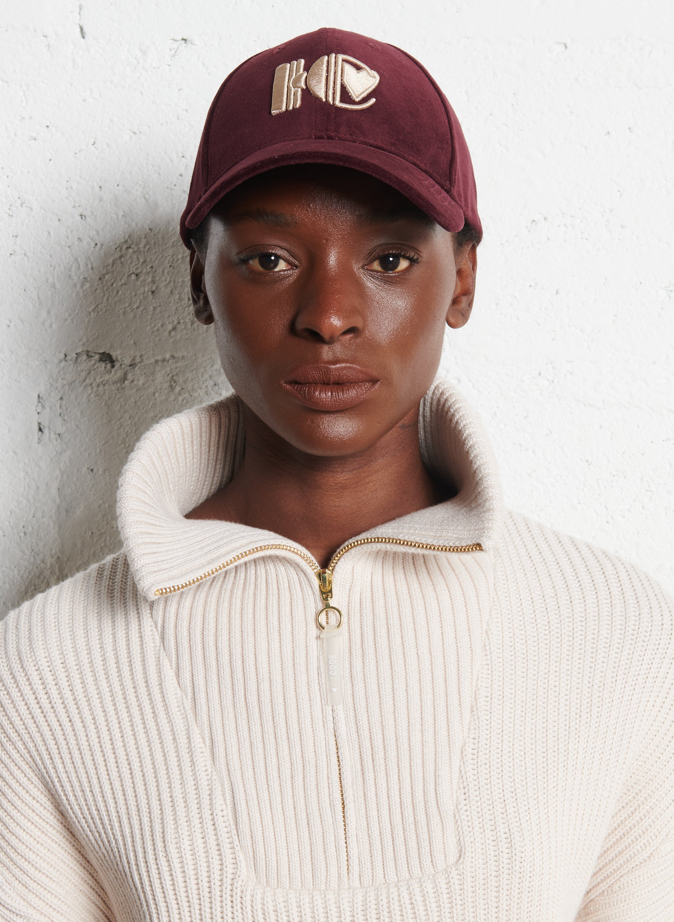 Kappe aus Baumwoll-Mix I CODE Rot