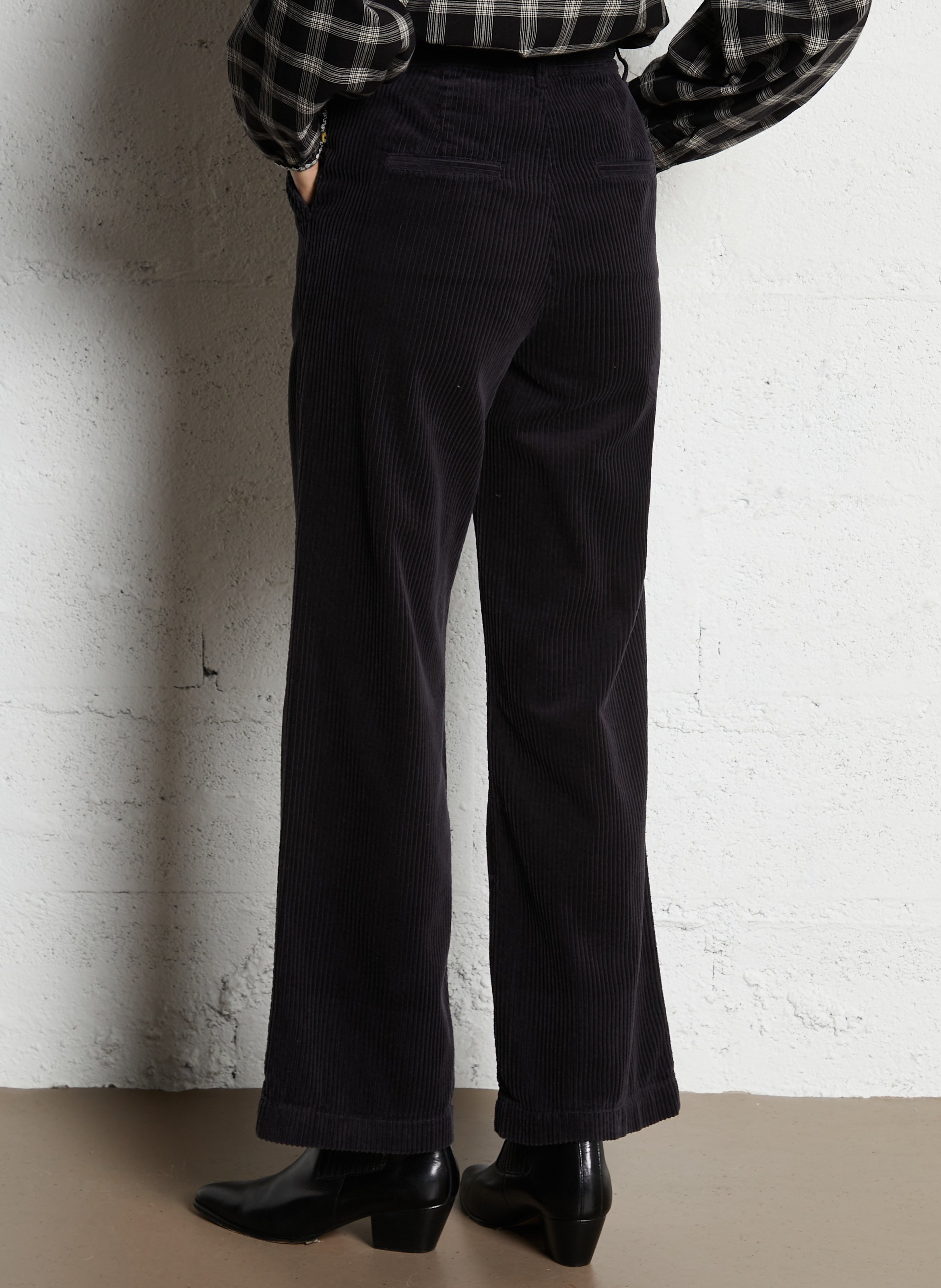 Cord-Hose - gerade geschnitten EMILE ET IDA Schwarz