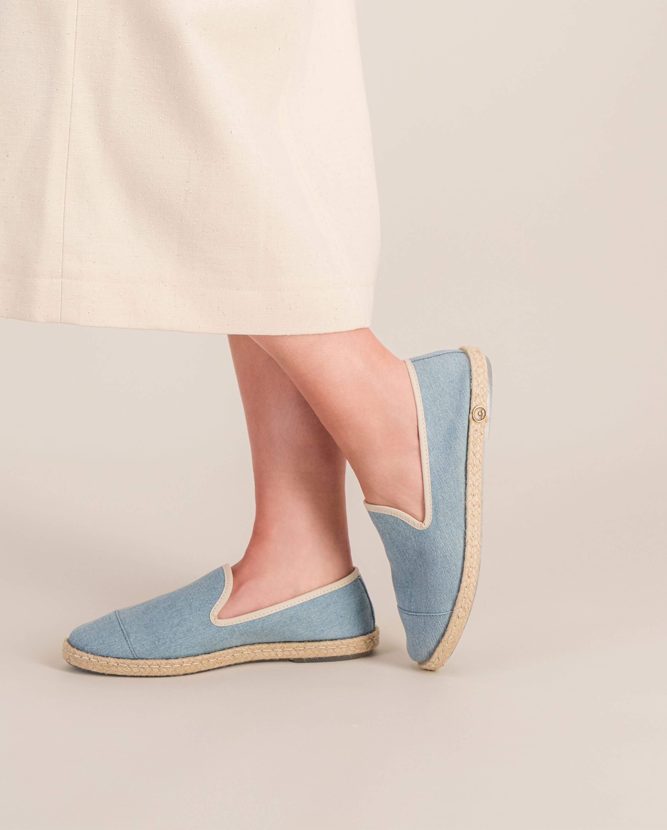 Women's denim espadrilles, washed blue ANGARDE Blue
