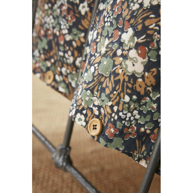 "Capucine" duvet cover all sizes "cotton gauze" L'EFFET PAPILLON Blue